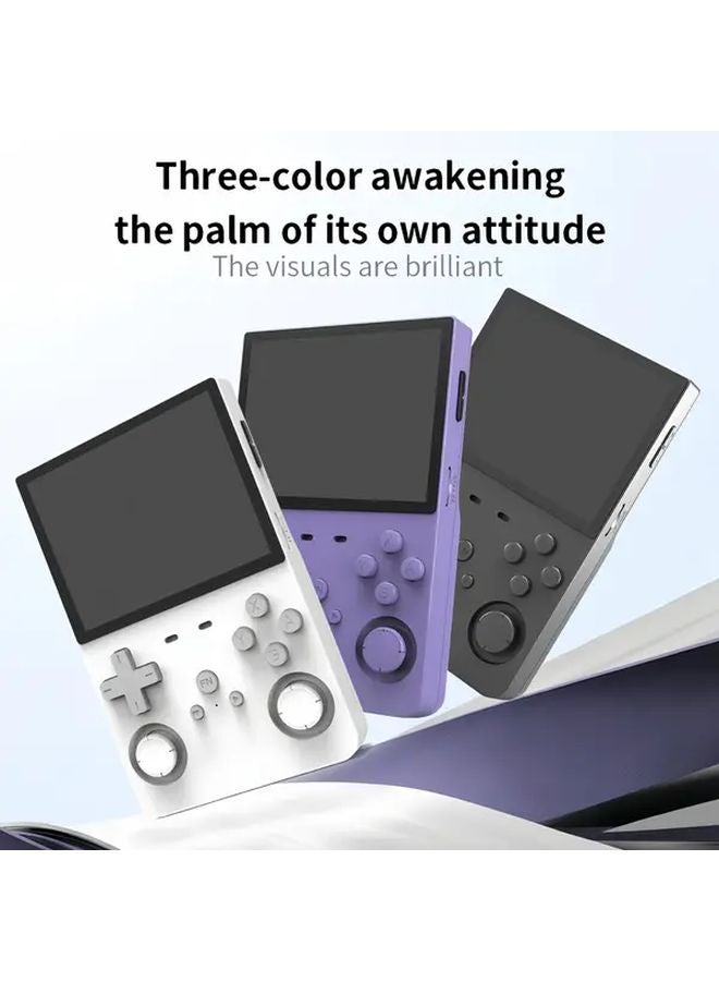 White 64GB Portable Handheld Game Console Rechargeable Battery 3 5 Inch Screen Retro - Image 1